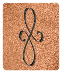 DF35-601-BK-SH-CP Black Scroll Shimmer Copper